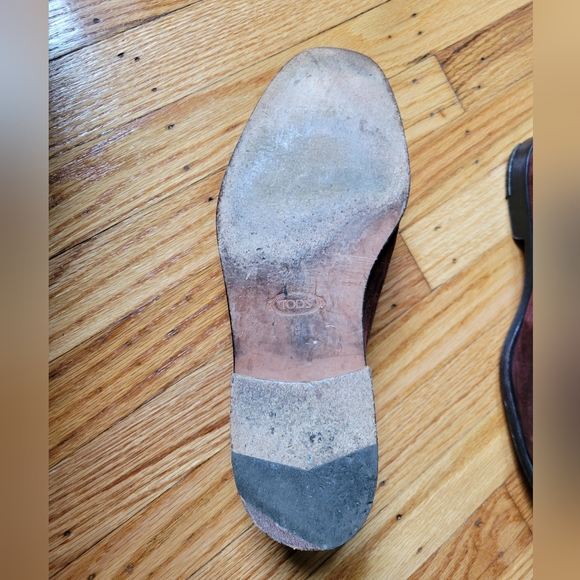 Tod's Loafers in Purple/Red Suede (Size 9) - Picture 5 of 9